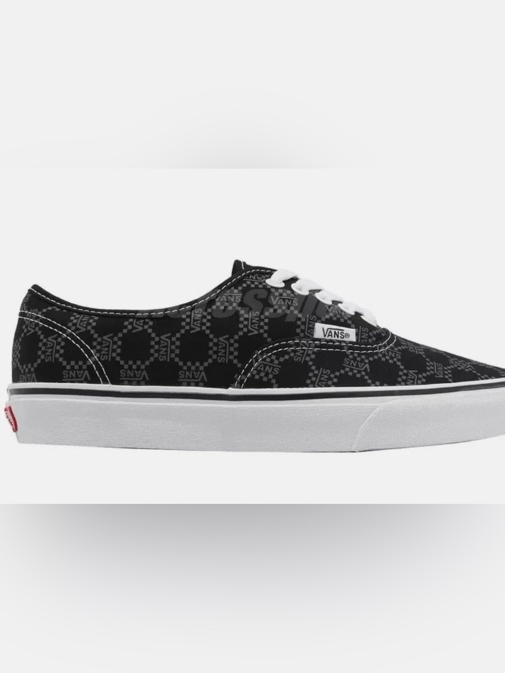 Vans Authentic Women’s Size 9 Black Monogram Logo Shoes